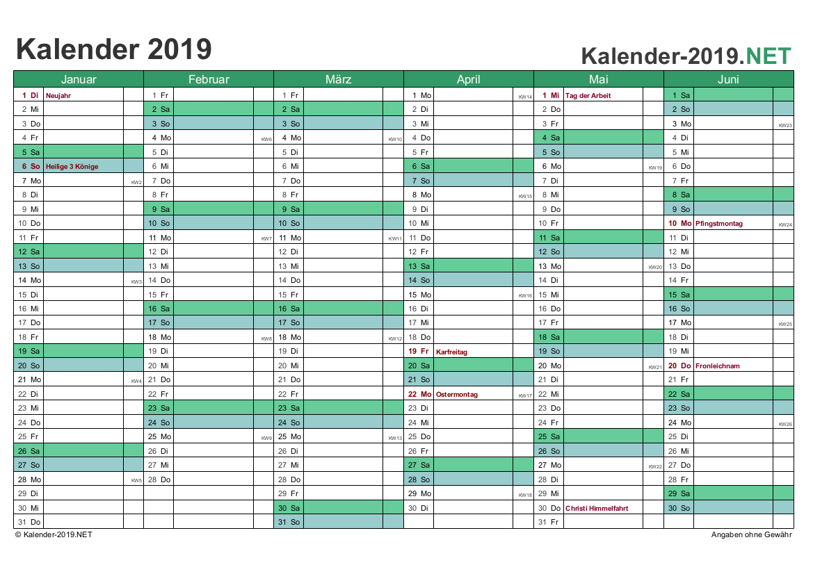 Kalender 019 | Kalender 2020